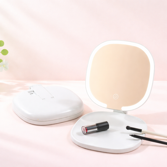 Portable Foldable LED Makeup Mirror with 3 Light Modes – Touch Control Vanity Mirror for Precision Makeup & Skincare